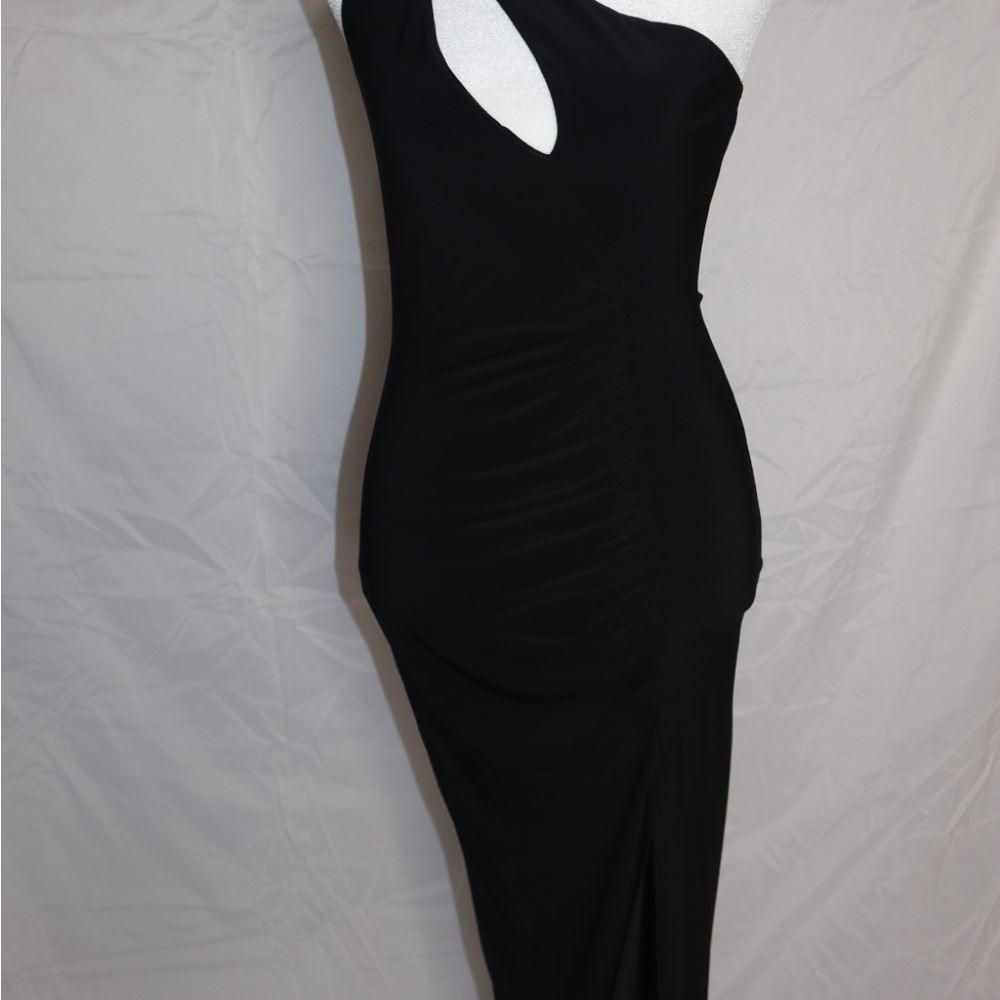 Fashion Nova Black One-Shoulder Dress
